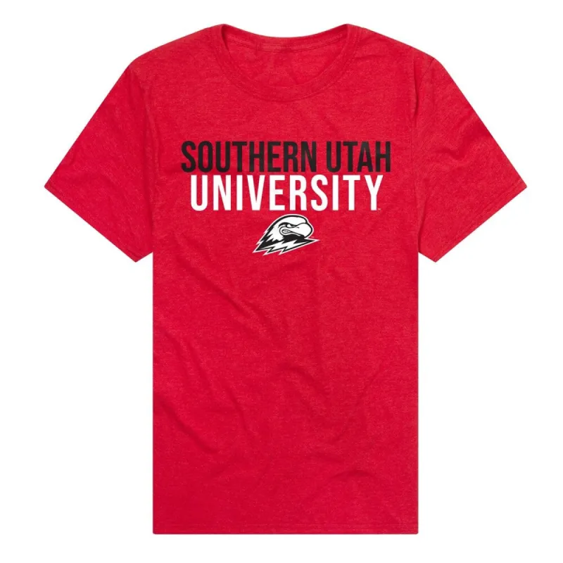 Southern Utah University Stacked Unisex Adult Heathered Premium T Shirt sold by Zulily