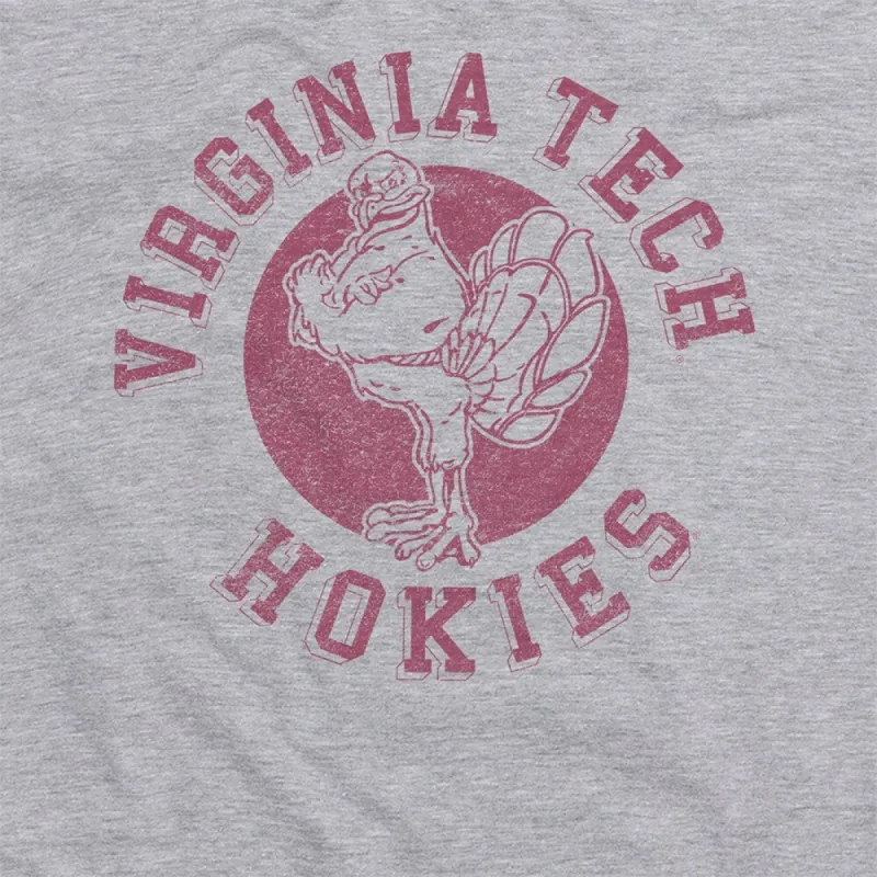 Virginia Tech Classic Retro Stamp Logo Unisex Adult Heathered Premium T Shirt sold by Zulily
