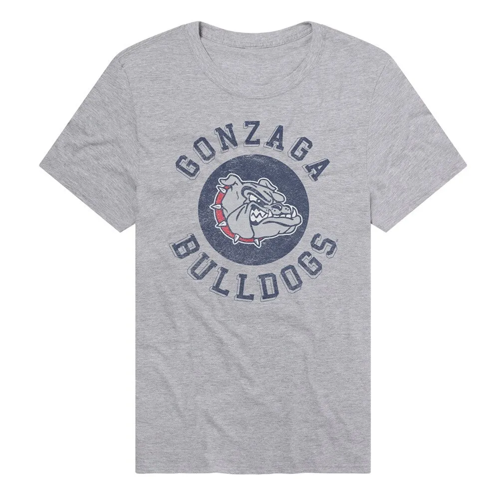 Gonzaga University Classic Retro Stamp Logo Unisex Adult Heathered Premium T Shirt sold by Zulily