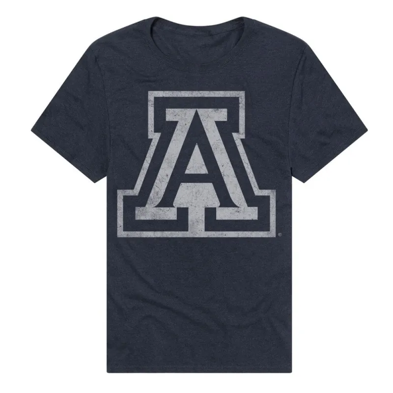University of Arizona Simple Distressed Unisex Adult Heathered Premium T Shirt sold by Zulily