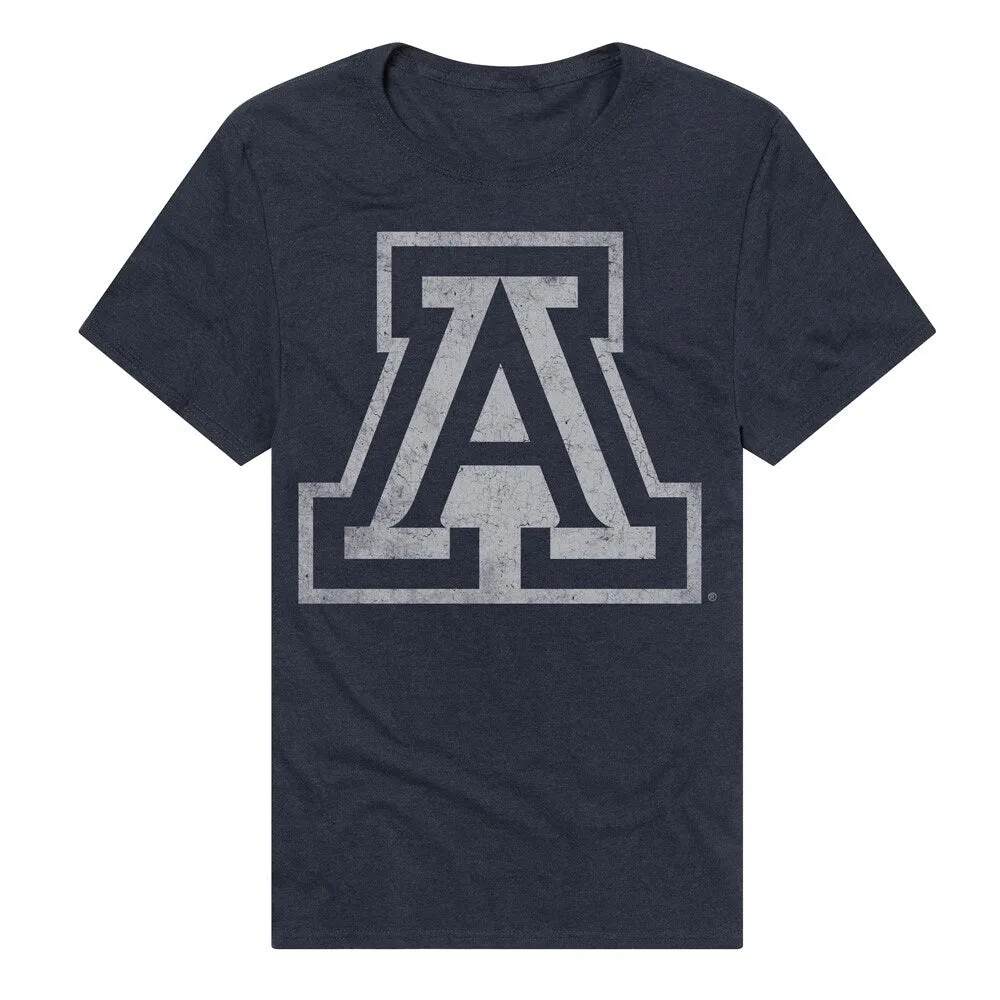 University of Arizona Simple Distressed Unisex Adult Heathered Premium T Shirt sold by Zulily