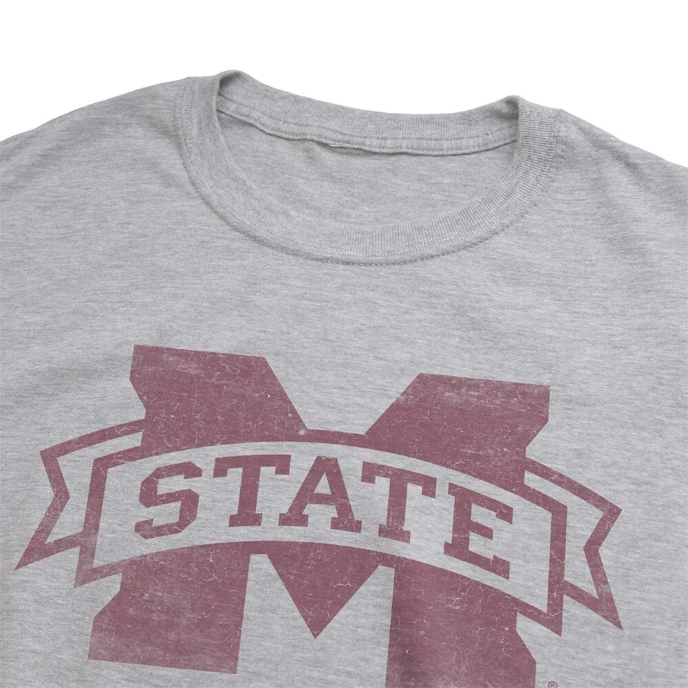 Mississippi State University Simple Distressed Logo Unisex Adult Heathered Premium T Shirt sold by Zulily product image thumbnail 4