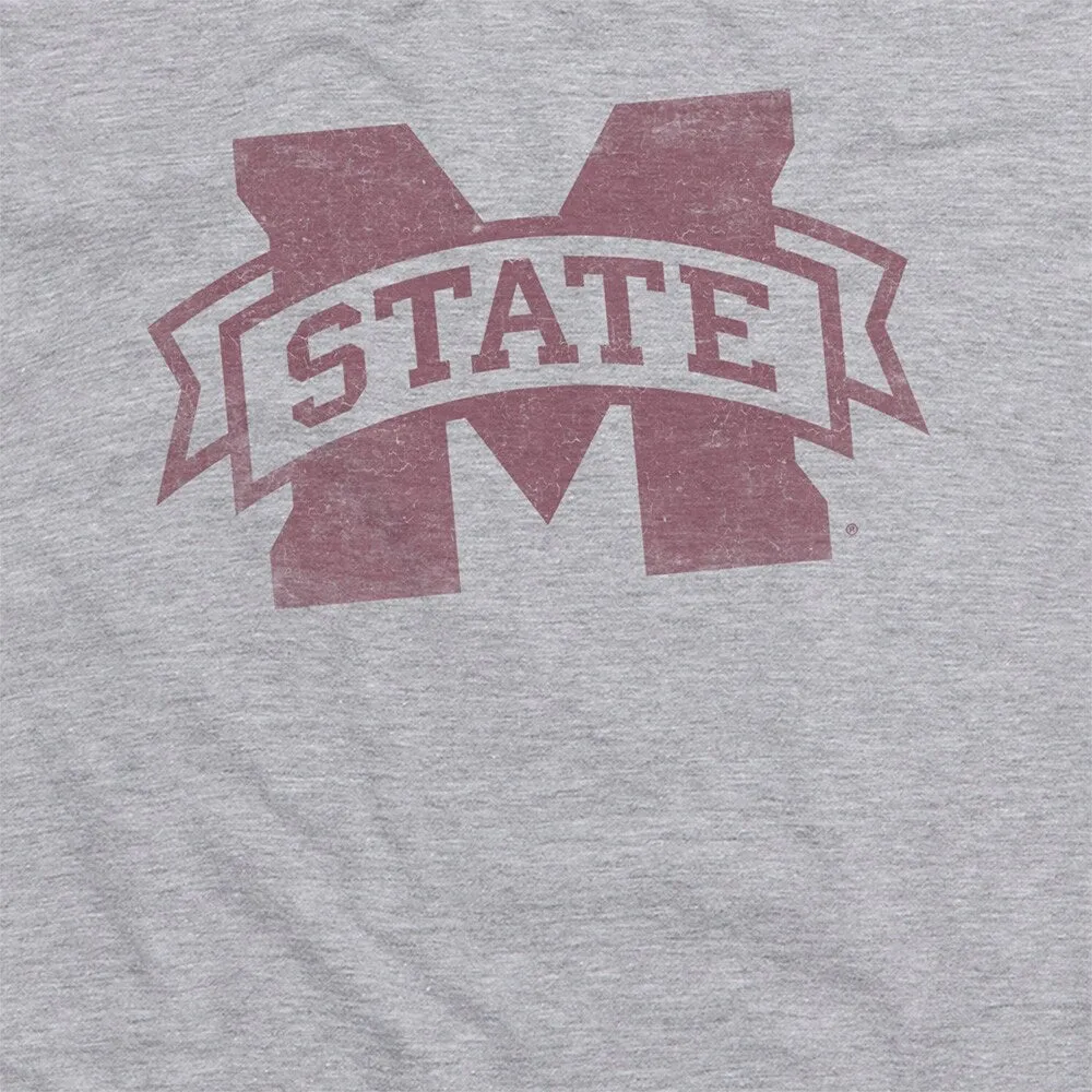 Mississippi State University Simple Distressed Logo Unisex Adult Heathered Premium T Shirt sold by Zulily product image thumbnail 5