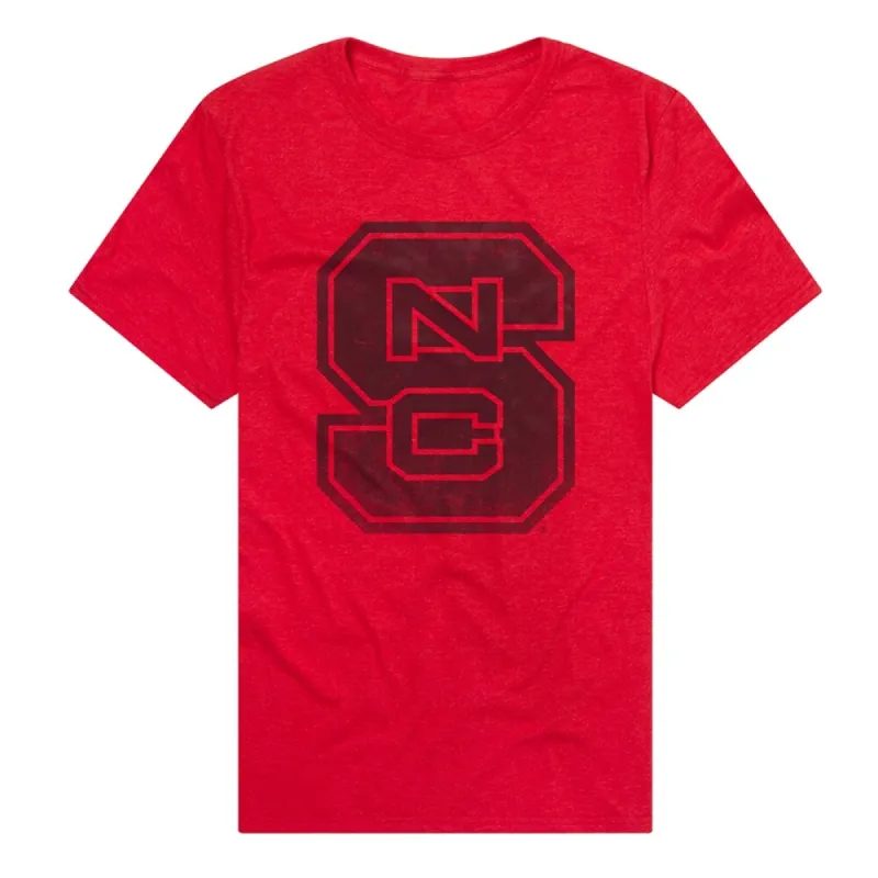 North Carolina State University Simple Distressed Logo Unisex Adult Heathered Premium T Shirt sold by Zulily
