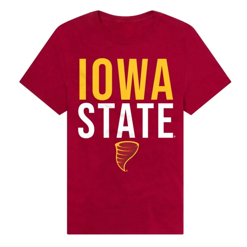 Iowa State University Stacked Unisex Adult Heathered Premium T Shirt sold by Zulily