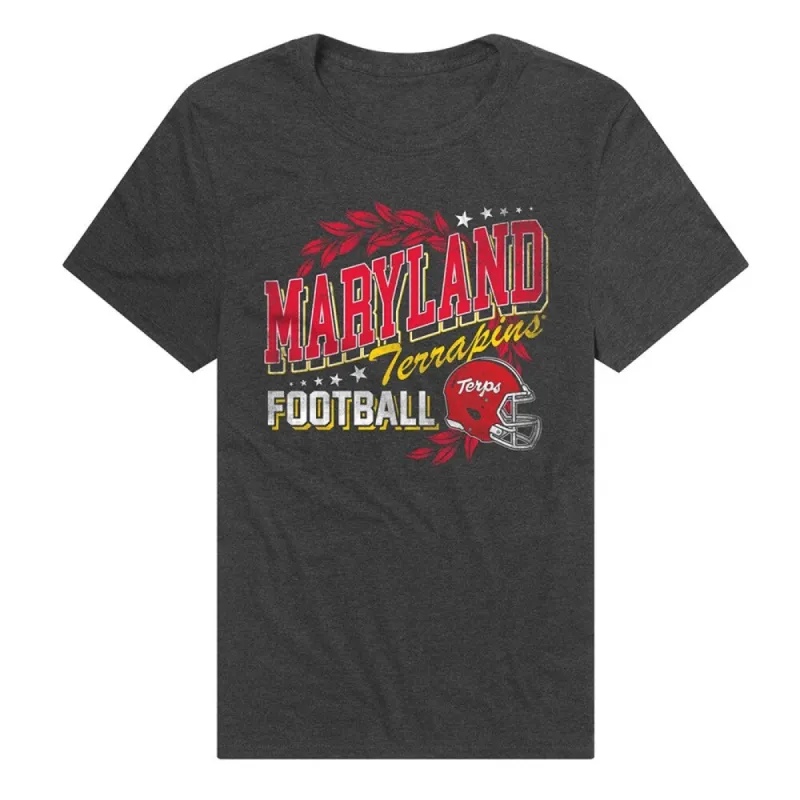 University of Maryland Terrapins Classic Football Unisex Adult Heathered Premium T Shirt sold by Zulily