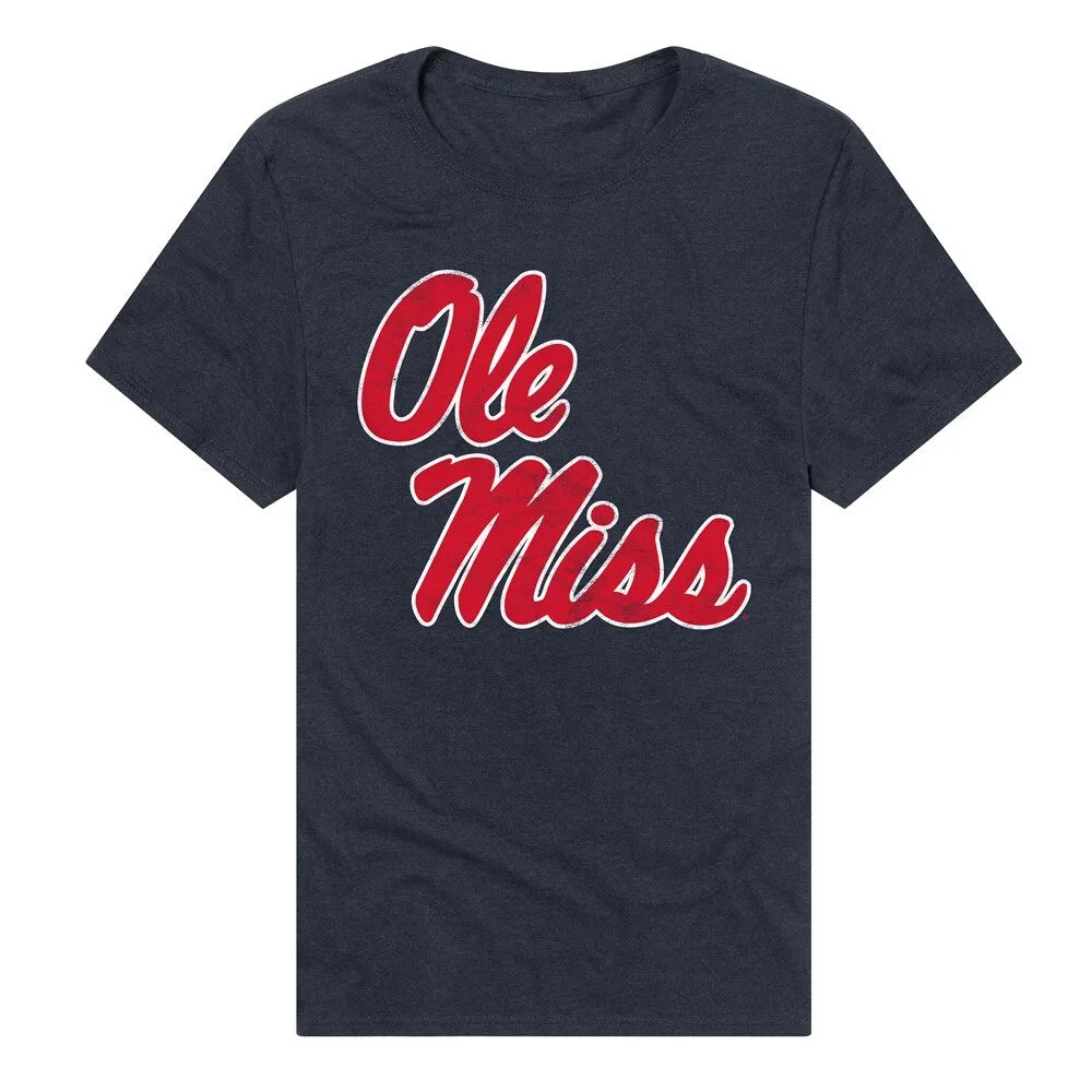 University of Mississippi Primary Logo Unisex Adult Heathered Premium T Shirt sold by Zulily