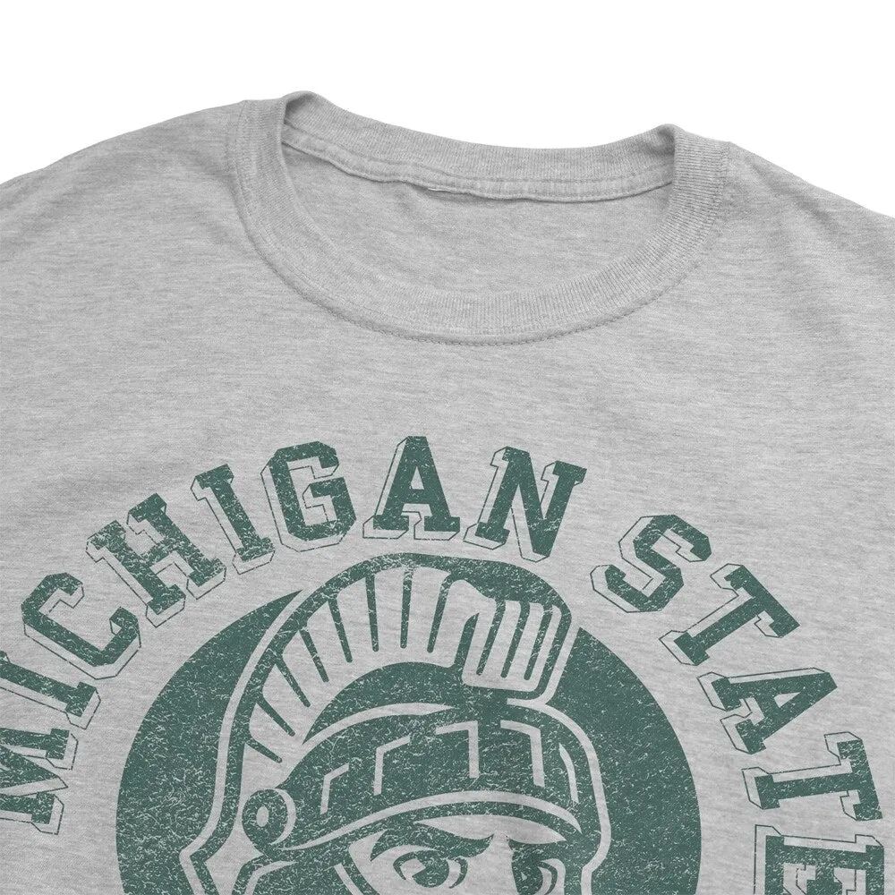 Michigan State University Classic Retro Stamp Logo Unisex Adult Heathered Premium T Shirt sold by Zulily product image thumbnail 3