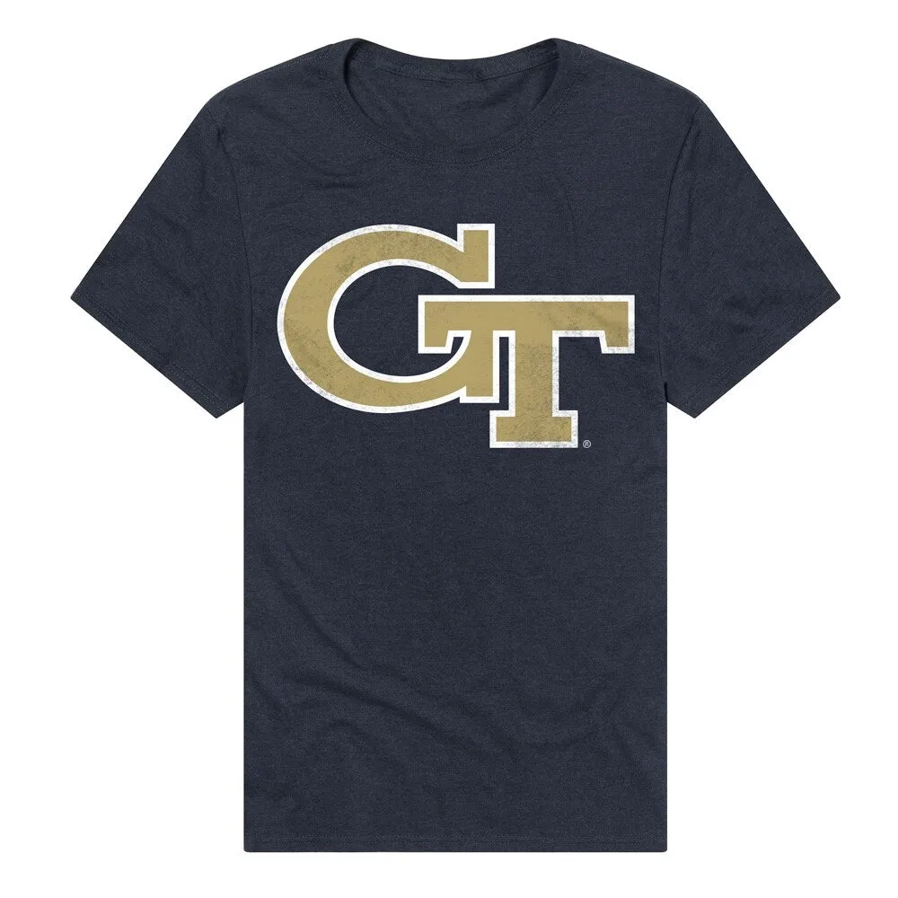 Georgia Tech Primary Logo Unisex Adult Heathered Premium T Shirt sold by Zulily