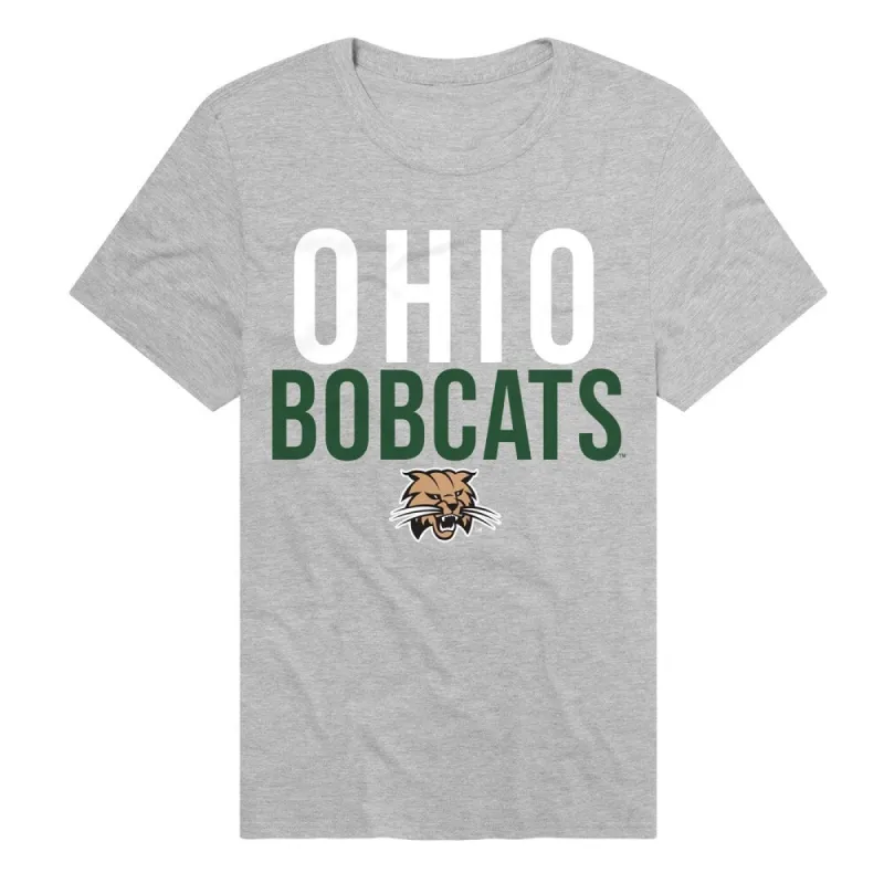 Ohio University Stacked Unisex Adult Heathered Premium T Shirt sold by Zulily