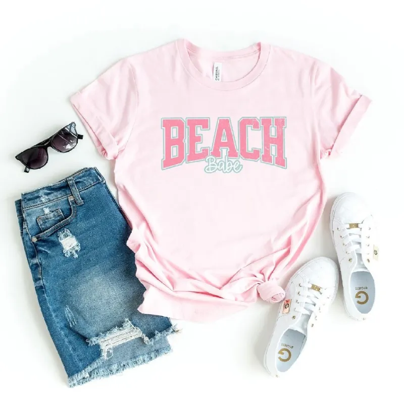 Beach Babe Distressed Short Sleeve Crewnneck Tee sold by Zulily