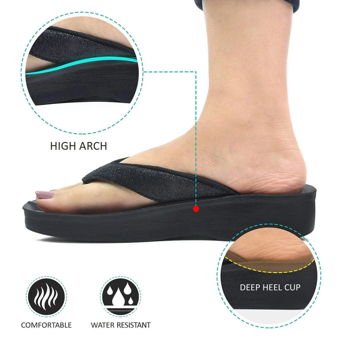 Gliterrati - Womens Thong Sandals - A0825 - Original Aerosoft sold by Zulily product image thumbnail 3