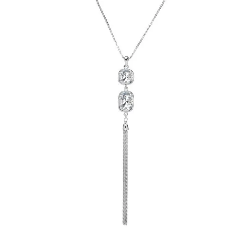 Double Crystal Tassled Pendant Necklace sold by Zulily