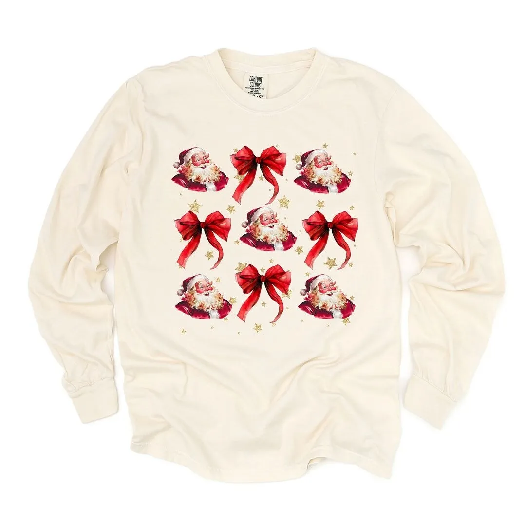 Coquette Santa and Bow Chart Garment Dyed Long Sleeve sold by Zulily product image thumbnail 2