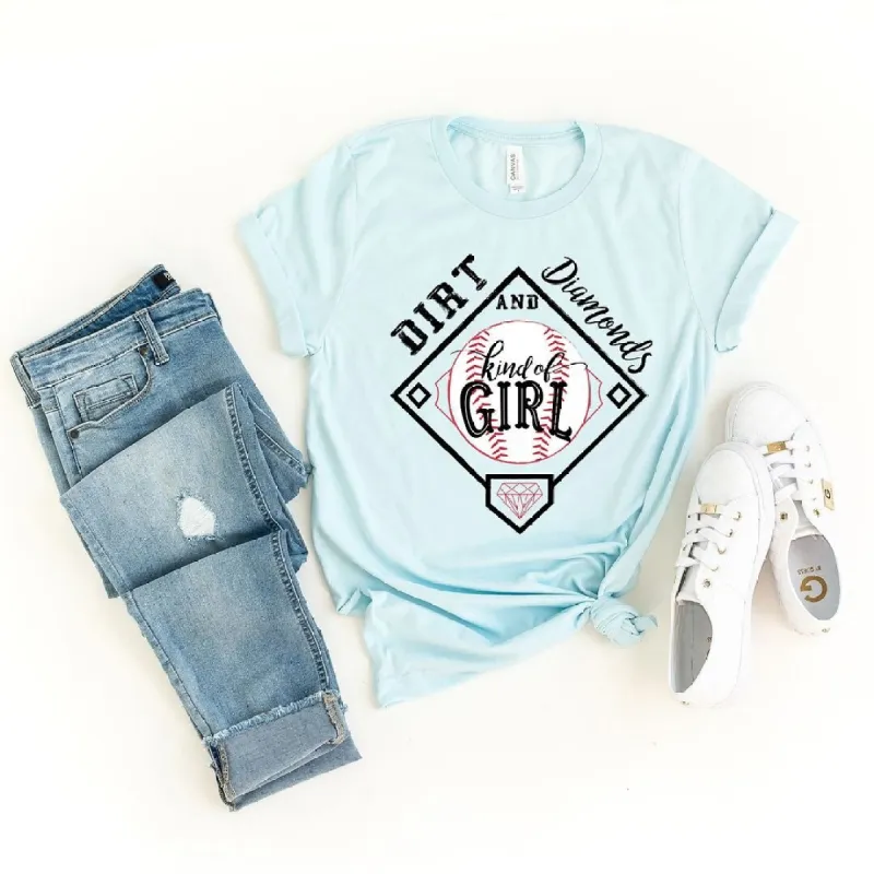 Dirt and Diamonds Kinda Girl Short Sleeve Crewnneck Tee sold by Zulily
