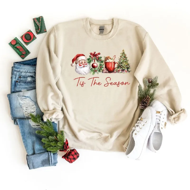 Tis the Season Christmas Collage Graphic Sweatshirt sold by Zulily