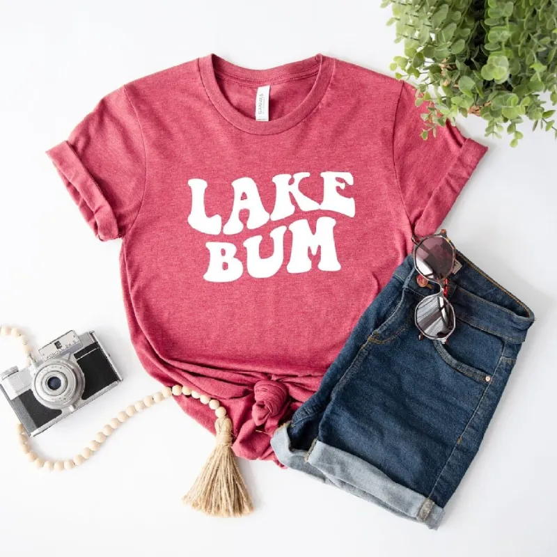 Lake Bum Wavy Short Sleeve Crewnneck Tee sold by Zulily