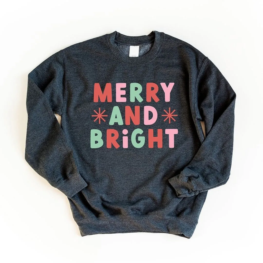 Retro Merry and Bright Stars Graphic Sweatshirt sold by Zulily product image thumbnail 2