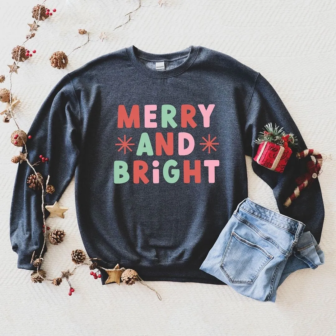 Retro Merry and Bright Stars Graphic Sweatshirt sold by Zulily