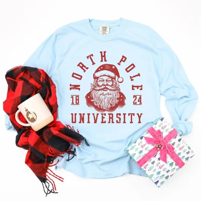 North Pole Santa 1824 Garment Dyed Long Sleeve sold by Zulily