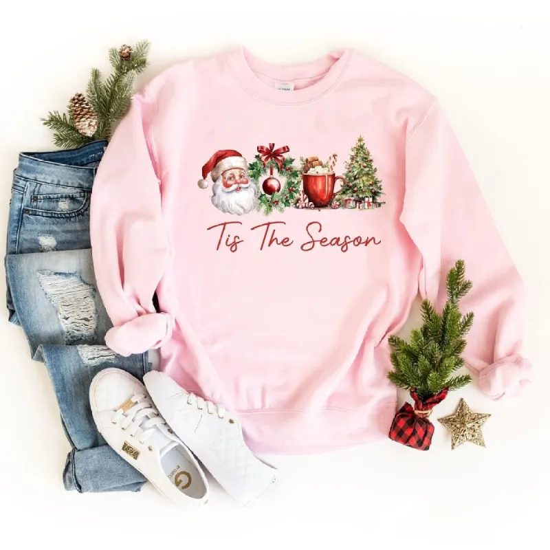 Tis the Season Christmas Collage Graphic Sweatshirt sold by Zulily