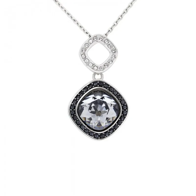 Pave Two-Toned Crystal Open Diamond Pendant Necklace sold by Zulily