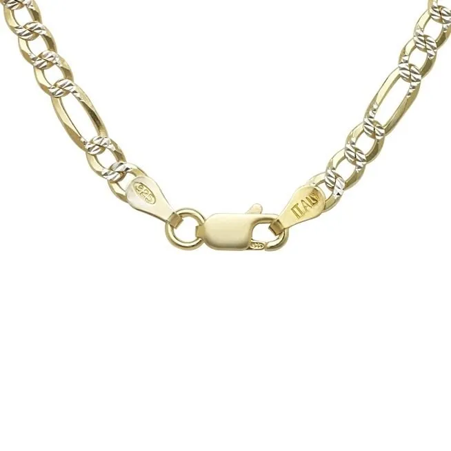 Italian Two-tone Goldplated Sterling Silver 4mm Figaro Chain Necklace sold by Zulily product image thumbnail 2
