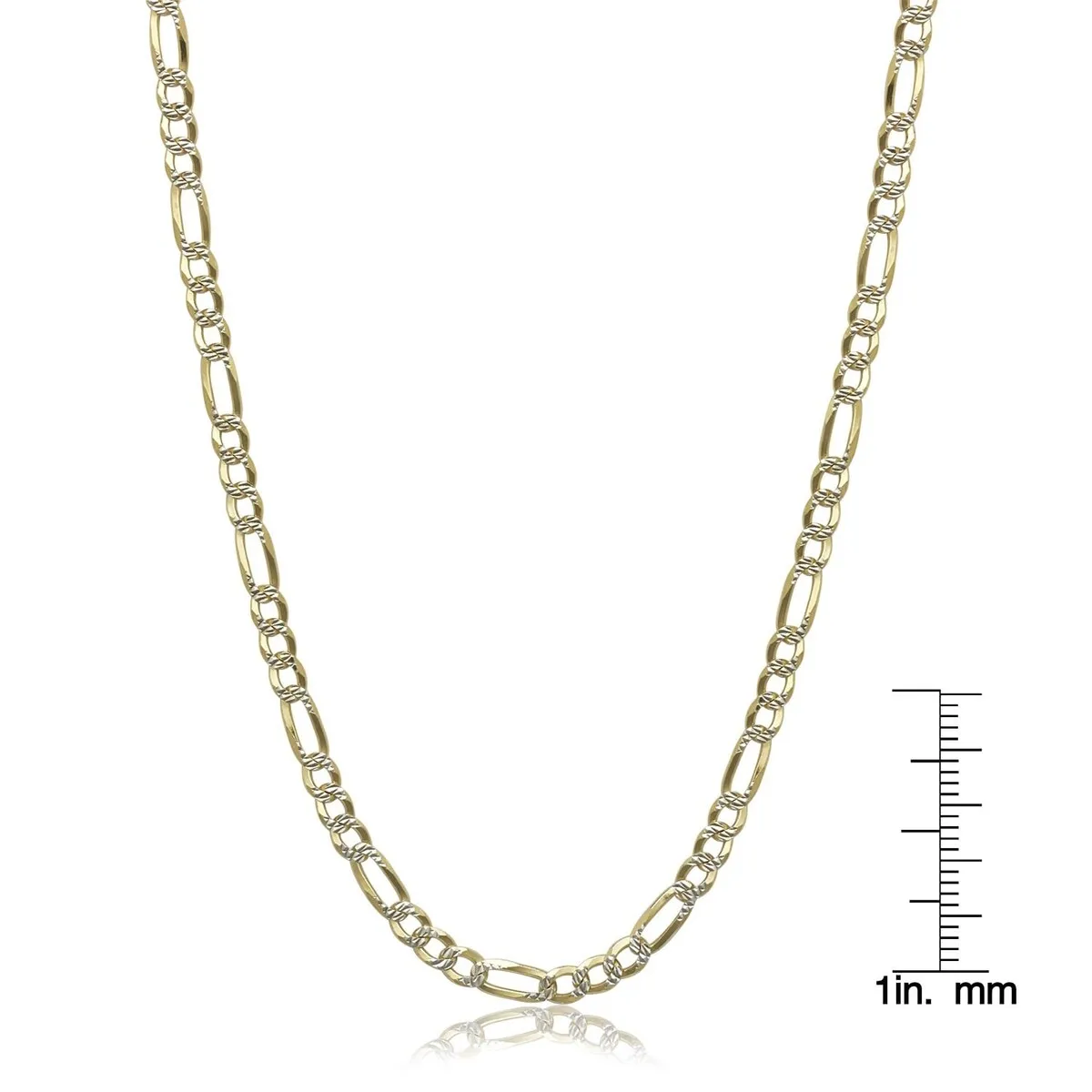 Italian Two-tone Goldplated Sterling Silver 4mm Figaro Chain Necklace sold by Zulily product image thumbnail 3