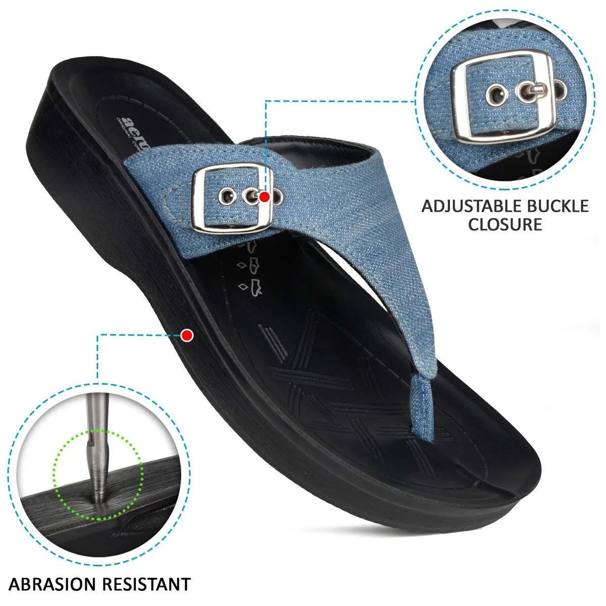 Denimre - Women's T Strap Sandals - A08C4 - Original Aerosoft sold by Zulily product image thumbnail 3