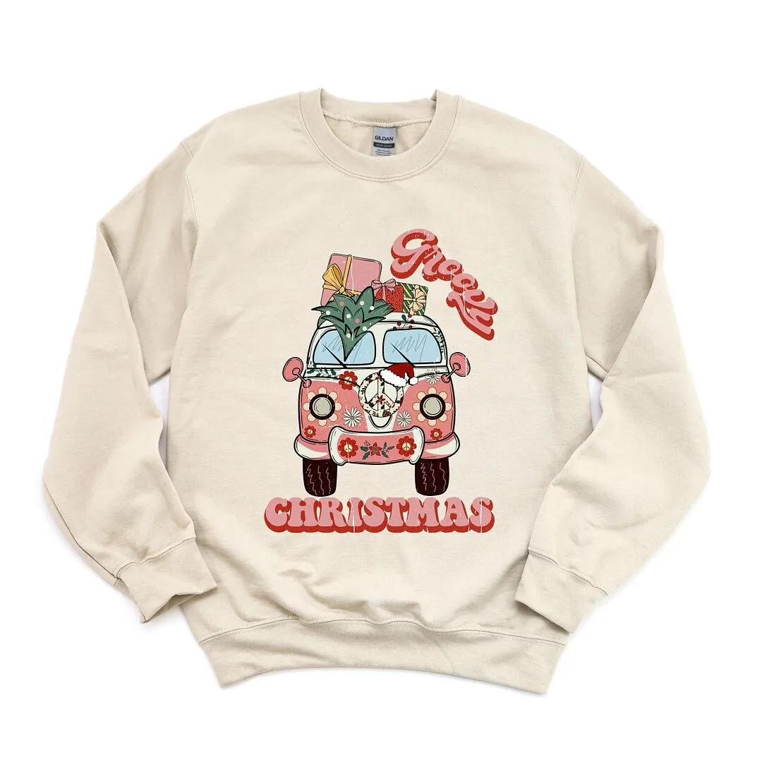 Retro Van Groovy Christmas Graphic Sweatshirt sold by Zulily product image thumbnail 2