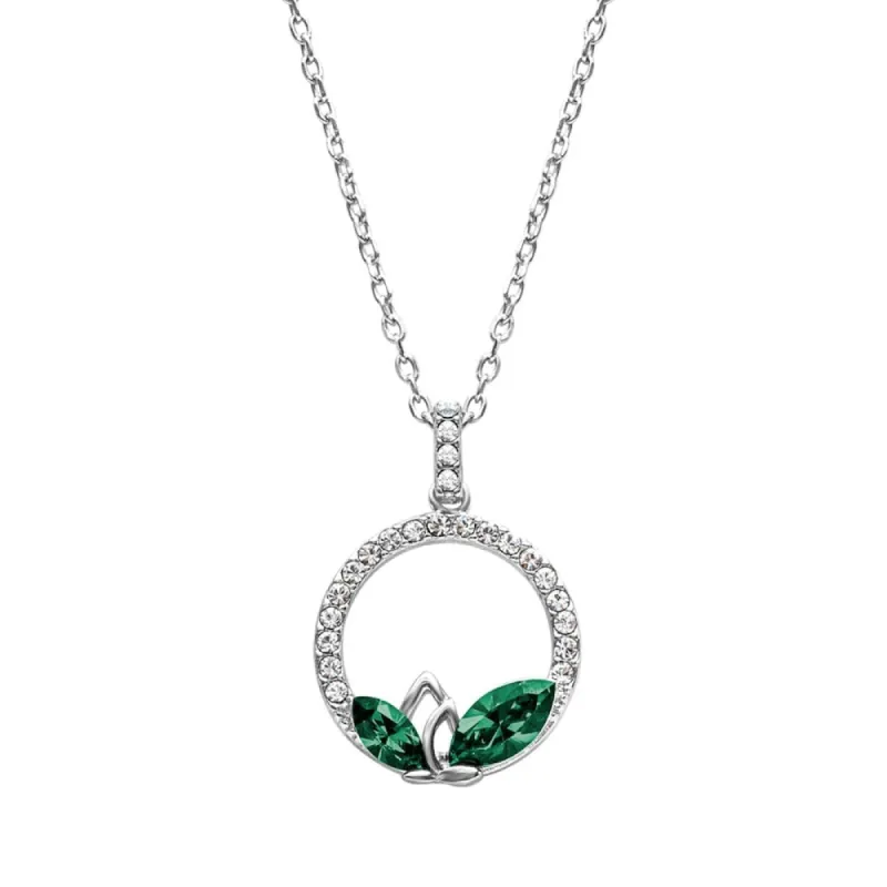 Dual Marquis Crystal Circular Pave Pendant Necklace sold by Zulily