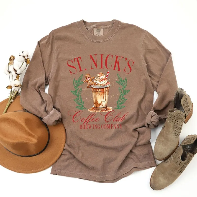 St Nicks Coffee Club Garment Dyed Long Sleeve sold by Zulily