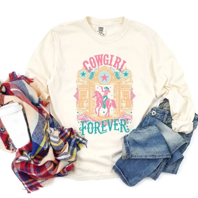 Cowgirl Forever Garment Dyed Long Sleeve sold by Zulily