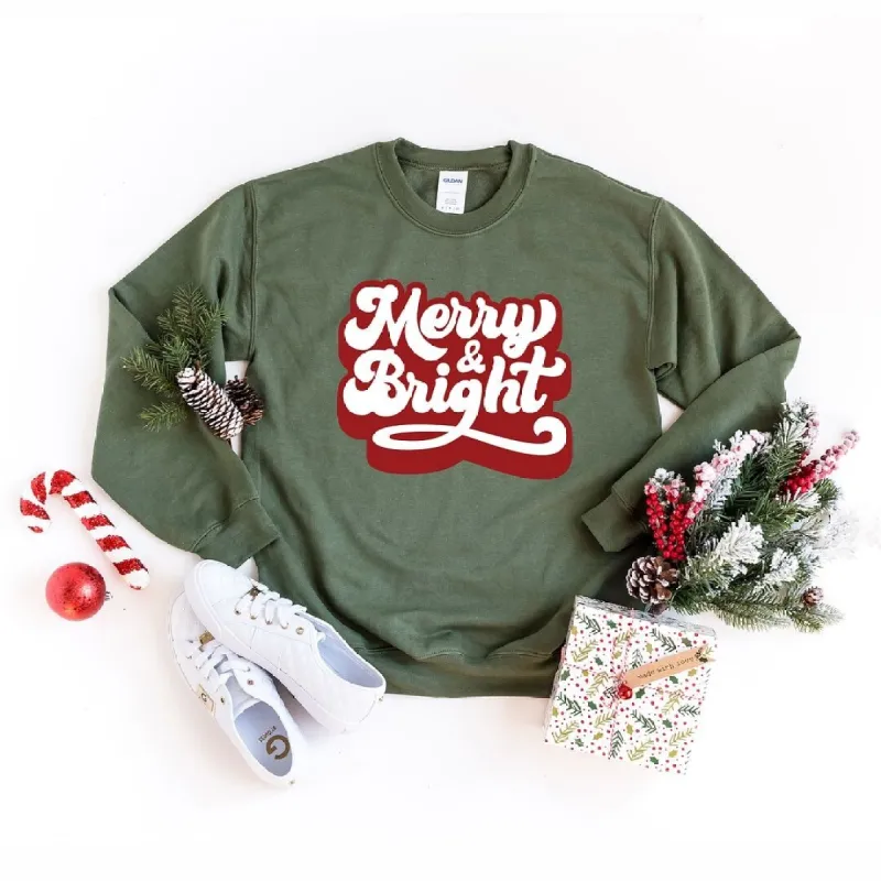 Retro Merry and Bright Graphic Sweatshirt sold by Zulily