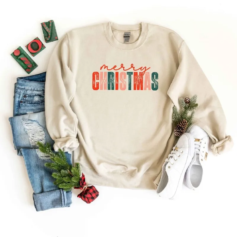 Distressed Merry Christmas Graphic Sweatshirt sold by Zulily