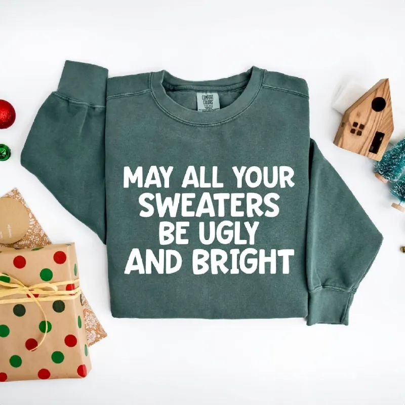 Sweaters Be Ugly and Bright Garment Dyed Sweatshirt sold by Zulily