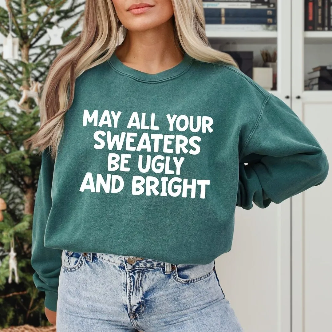 Sweaters Be Ugly and Bright Garment Dyed Sweatshirt sold by Zulily product image thumbnail 3