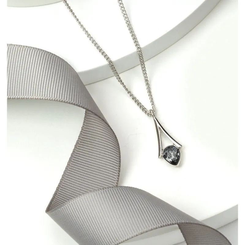 Modern Teardrop Crystal Pendant Necklace sold by Zulily