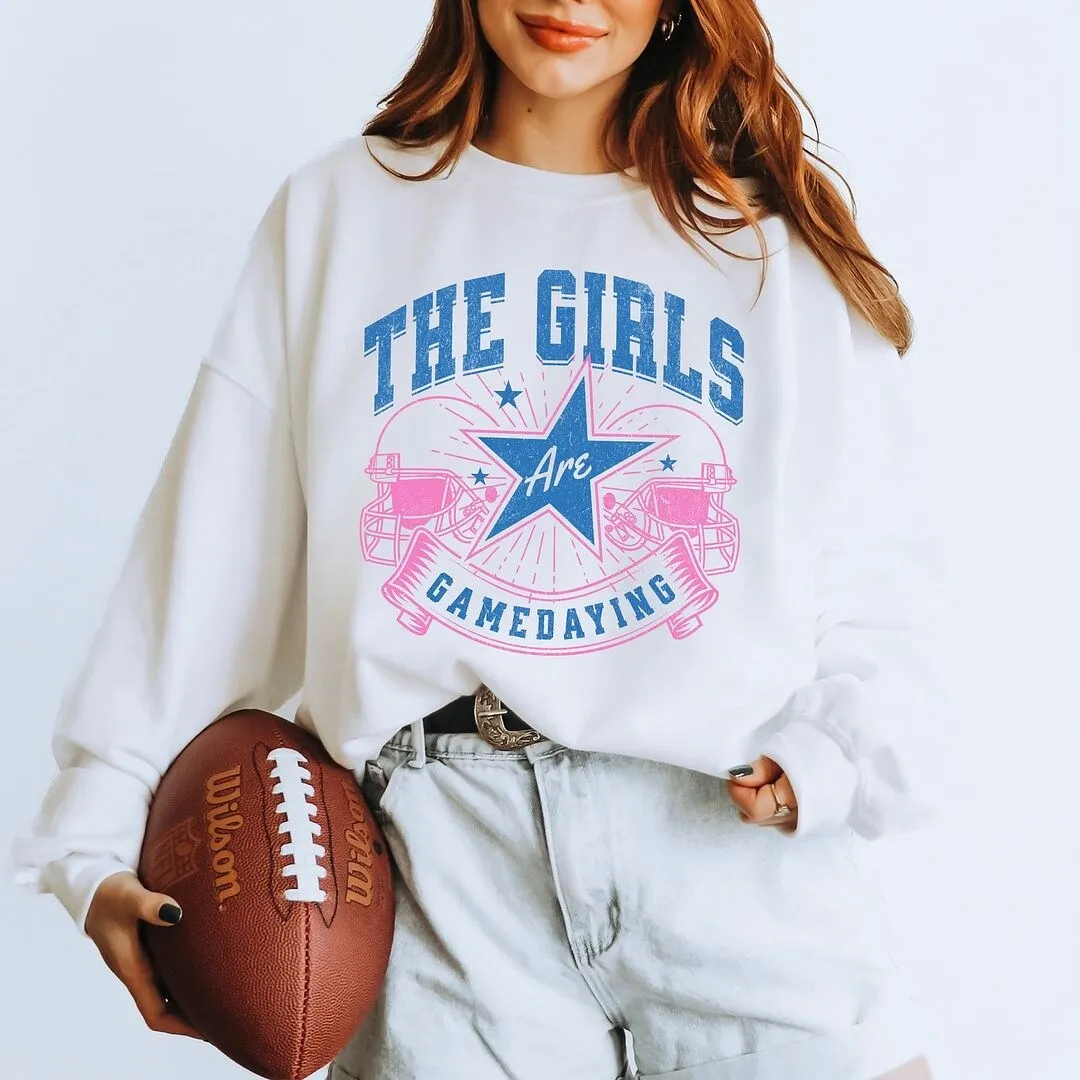 The Girls Are Game Daying Graphic Sweatshirt sold by Zulily product image thumbnail 3