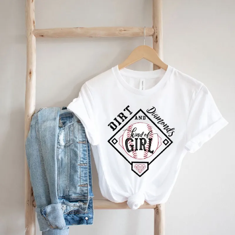 Dirt and Diamonds Kinda Girl Short Sleeve Crewnneck Tee sold by Zulily