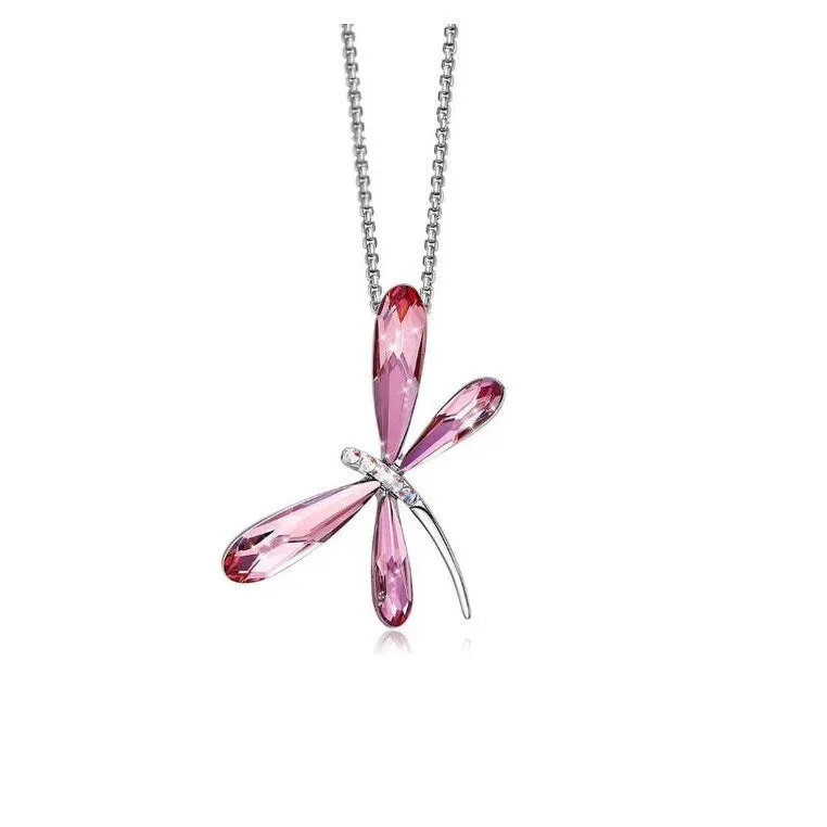 Crystal Dragonfly Pendant Necklace sold by Zulily product image thumbnail 2