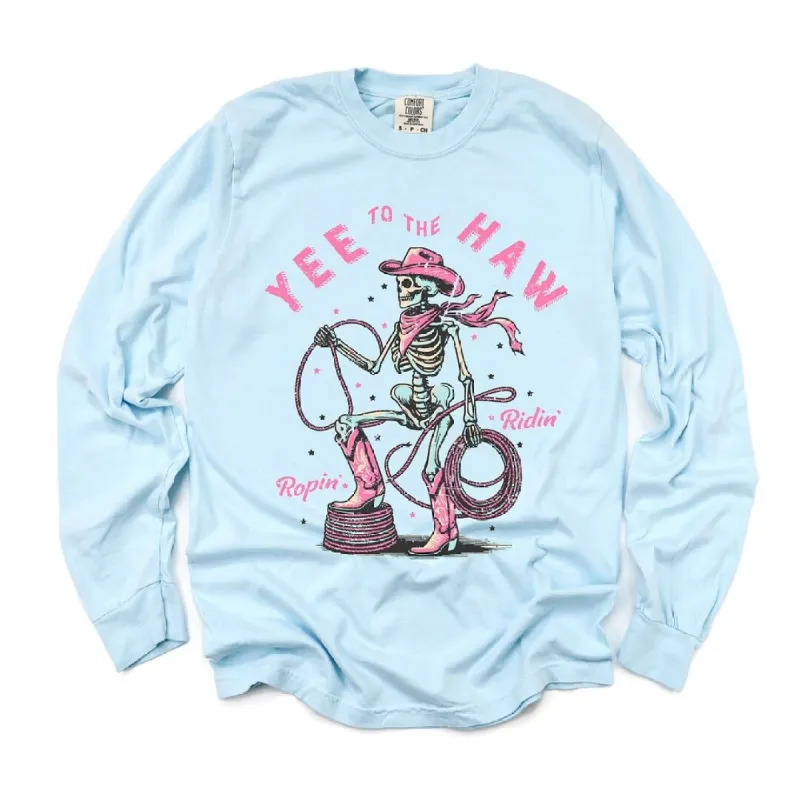 Yee to the Haw Skeleton Garment Dyed Long Sleeve sold by Zulily
