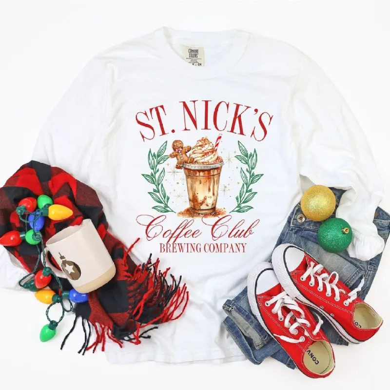 St Nicks Coffee Club Garment Dyed Long Sleeve sold by Zulily