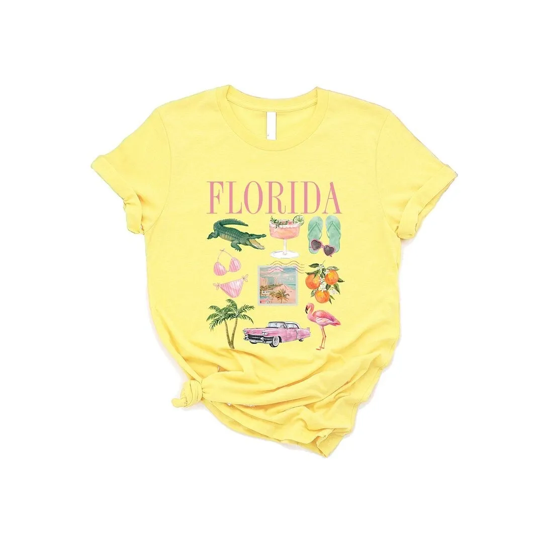 Florida Vacation Collage Short Sleeve Crewnneck Tee sold by Zulily product image thumbnail 2