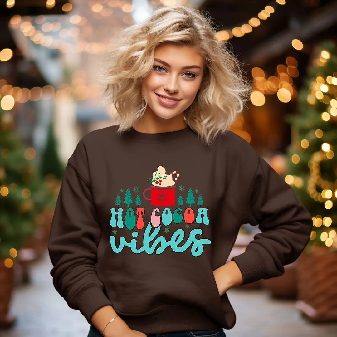 Retro Hot Cocoa Vibes Graphic Sweatshirt sold by Zulily product image thumbnail 3