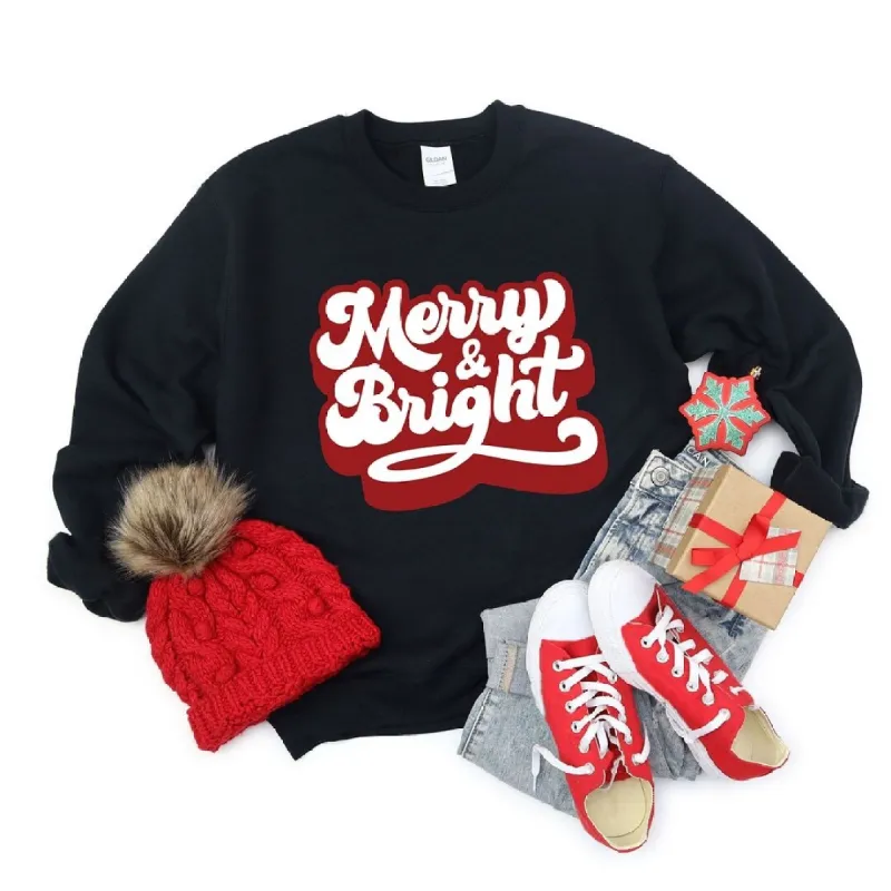 Retro Merry and Bright Graphic Sweatshirt sold by Zulily