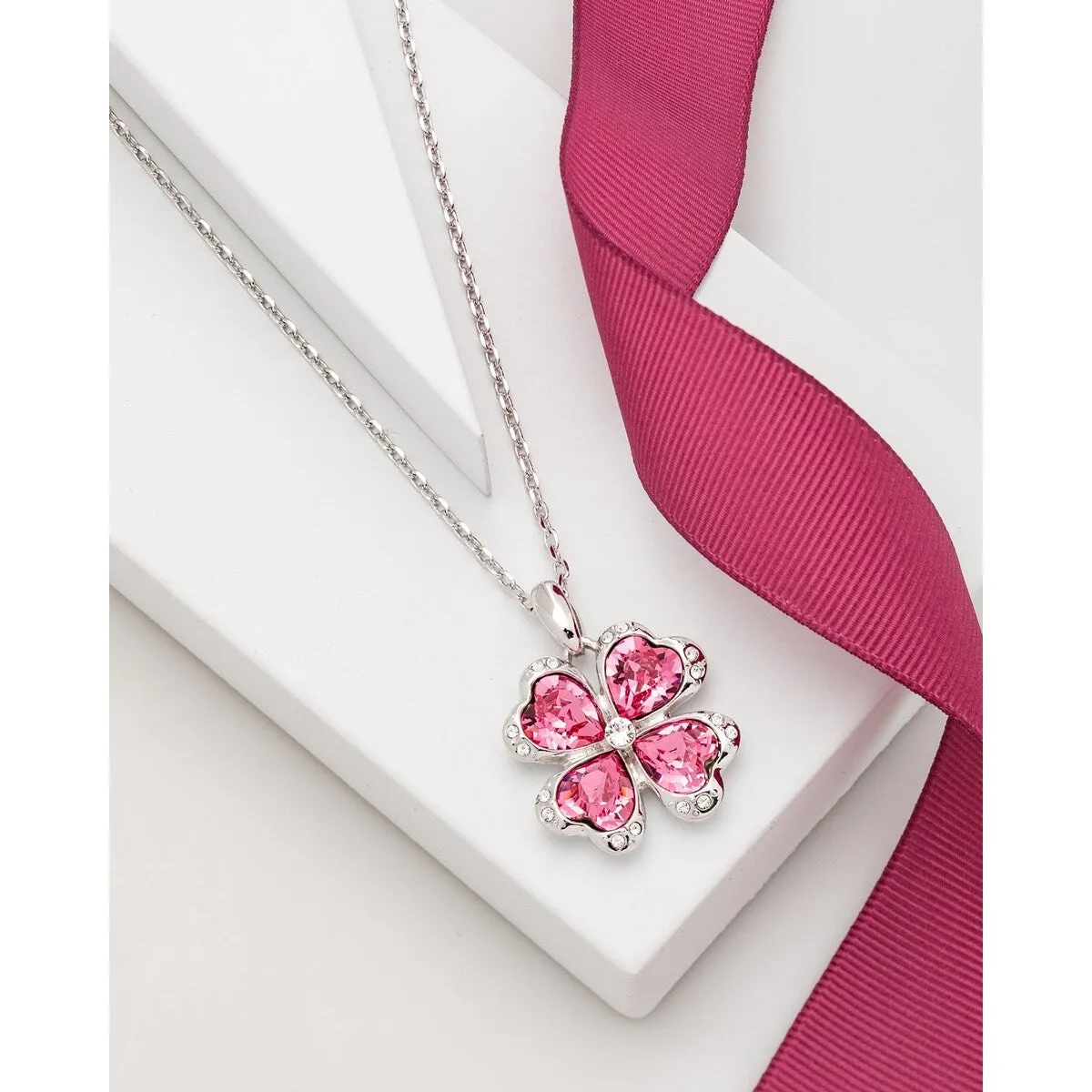 Crystal Four Leaf Clover Pendant Necklace sold by Zulily product image thumbnail 2