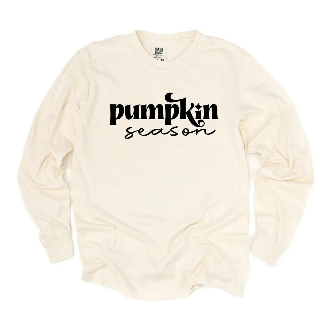 Pumpkin Season Cursive Garment Dyed Long Sleeve sold by Zulily product image thumbnail 2