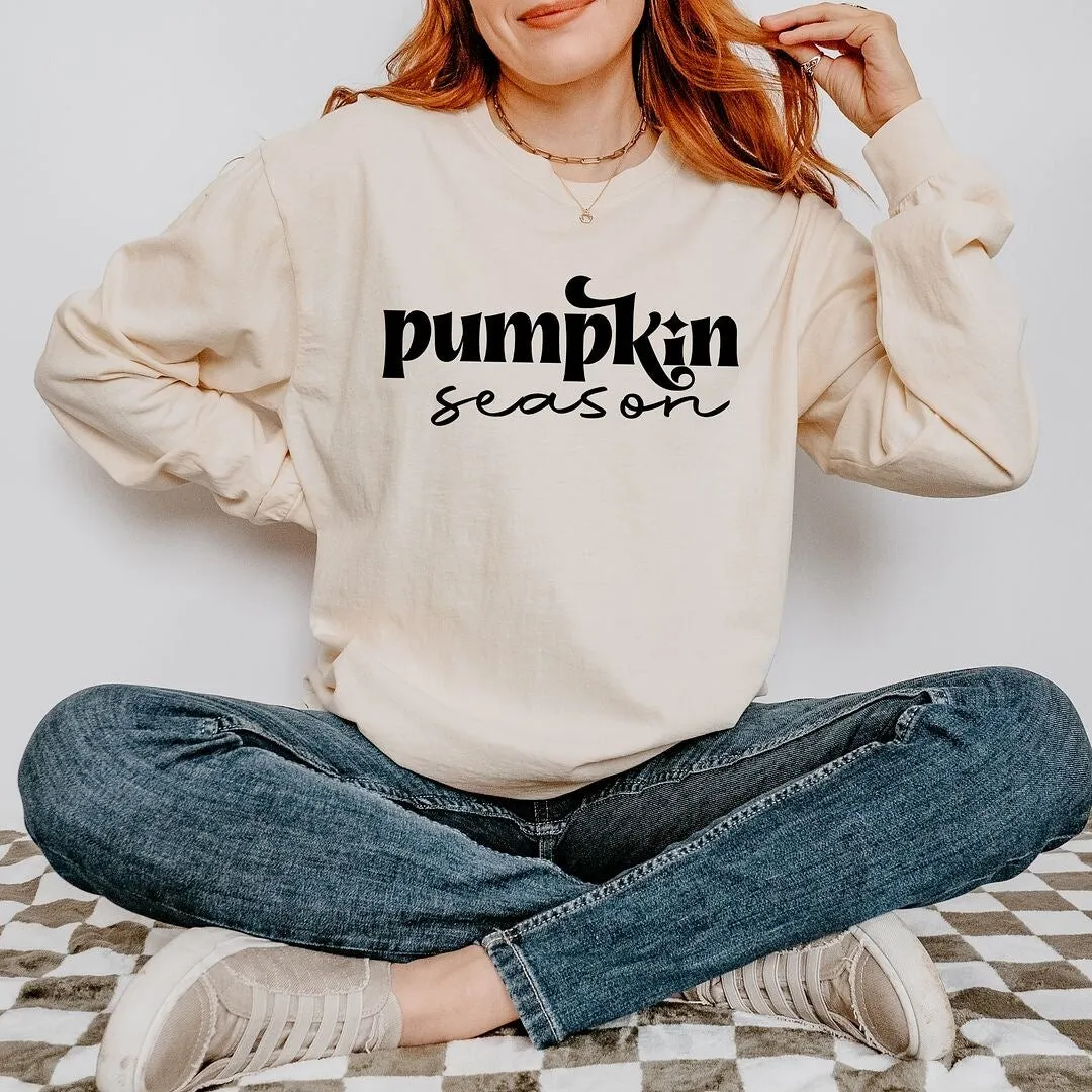 Pumpkin Season Cursive Garment Dyed Long Sleeve sold by Zulily product image thumbnail 3