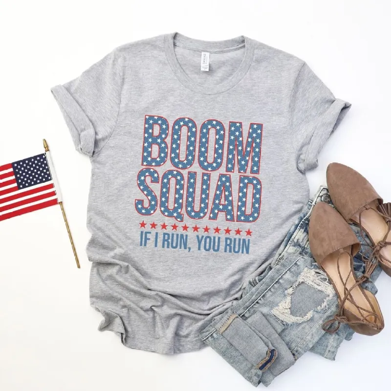 Boom Squad Varsity Stars Short Sleeve Crewnneck Tee sold by Zulily